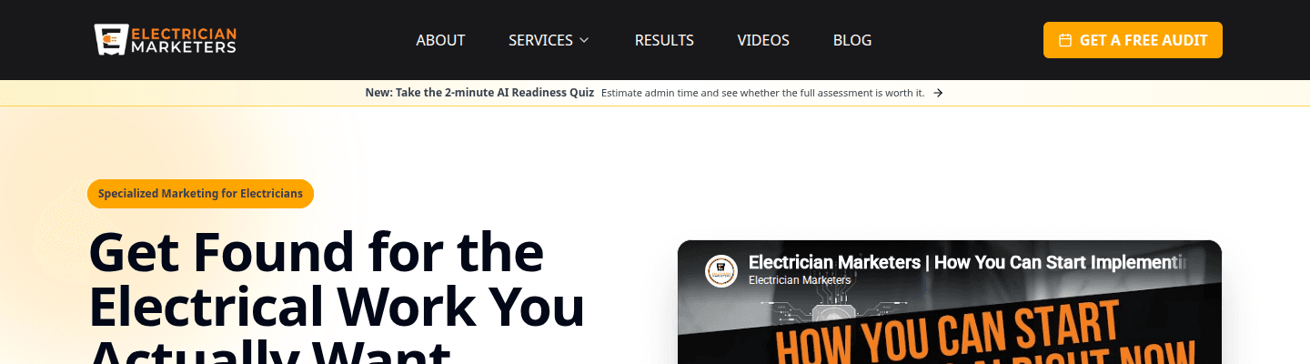 Electrician Marketing Agency screenshot